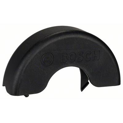 Black Bosch tool accessory, semi-circular with protective cutout, presumably a guard or cover for an electrical power tool.