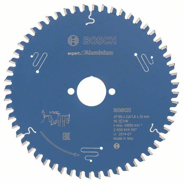 Bosch Accessories Expert for Aluminium 2608644097 Circular saw blade 180 x 30 x 1.6 mm Number of cogs: 56 1 pc(s)