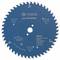 Circular saw blade with teeth along the edges, blue, marked with 'Bosch expert'. Suitable for aluminium.