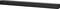 Black, rectangular soundbar against a white background, viewed from the side. It has rounded corners and a slim, modern design.