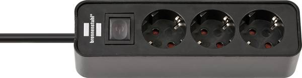Brennenstuhl 1153230000 Power strip (+ switch) 3x Black PG connector 1 pc(s)