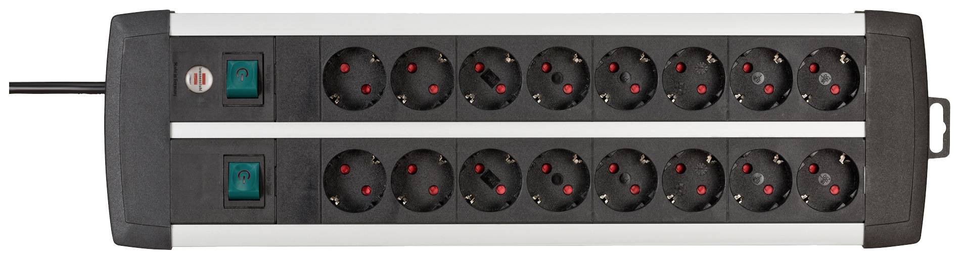 Brennenstuhl 1391000916 Power strip (+ switch) Black, Silver PG connector 1 pc(s)