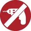 Red prohibition sign showing a power drill crossed out, indicating drilling is not allowed.
