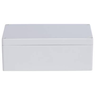 White, rectangular box with a smooth surface, closed.