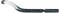 A deburring tool with a curved, blade-like end designed for smoothing edges and removing burrs from metal or plastic surfaces.