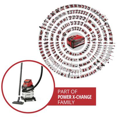 Einhell Power X-Change TC-VC 18/20 Li S-Solo 2347130 Wet/dry vacuum cleaner 20 l Battery not included, Charger not inclu-3