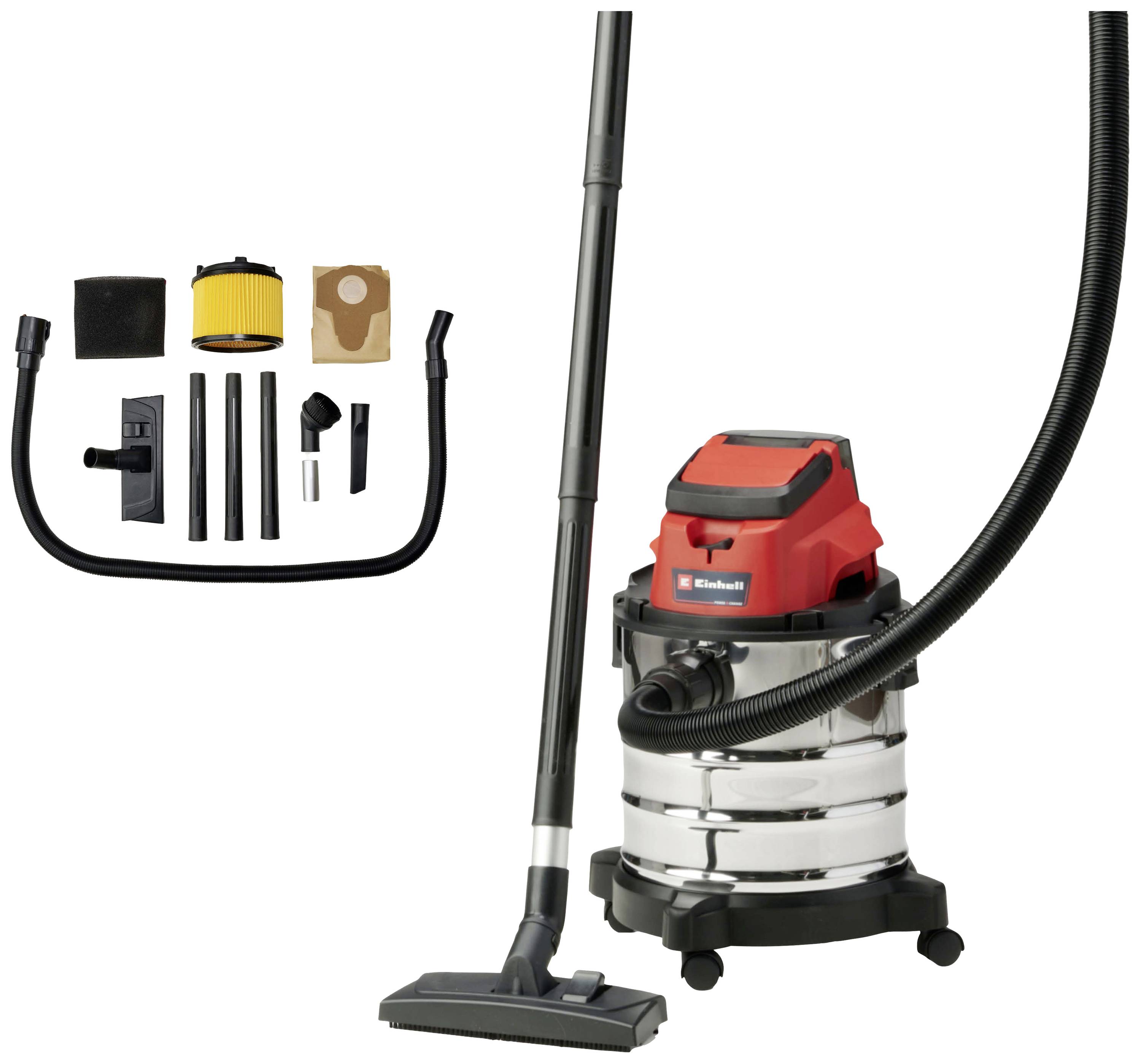 Einhell Power X-Change TC-VC 18/20 Li S-Solo 2347130 Wet/dry vacuum cleaner 20 l Battery not included, Charger not included