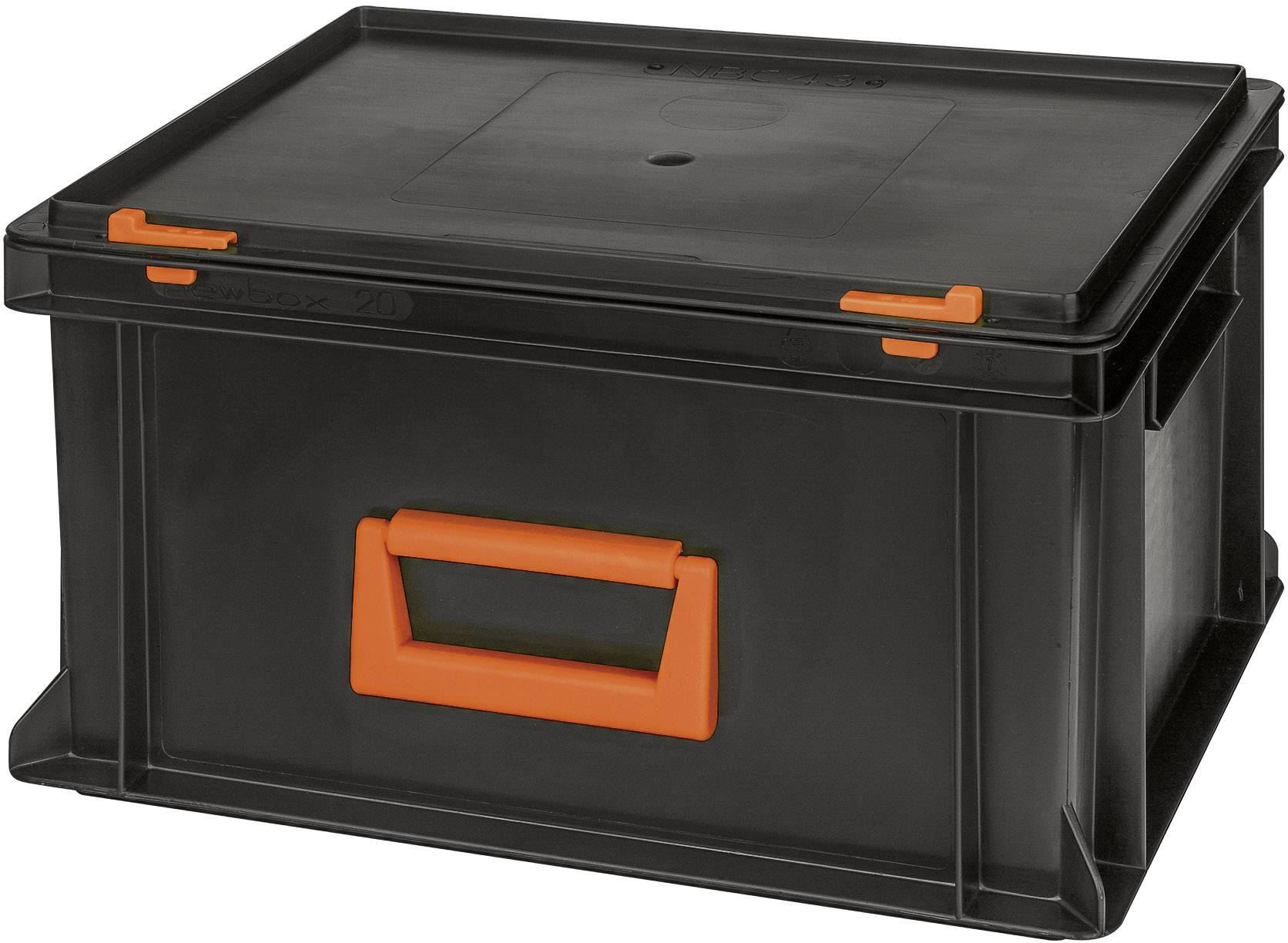 Alutec 139220110188 Plastic box Magnus PC 20 (W x H x D) 400 x 233 x 300 mm Black, Orange 1 pc(s)
