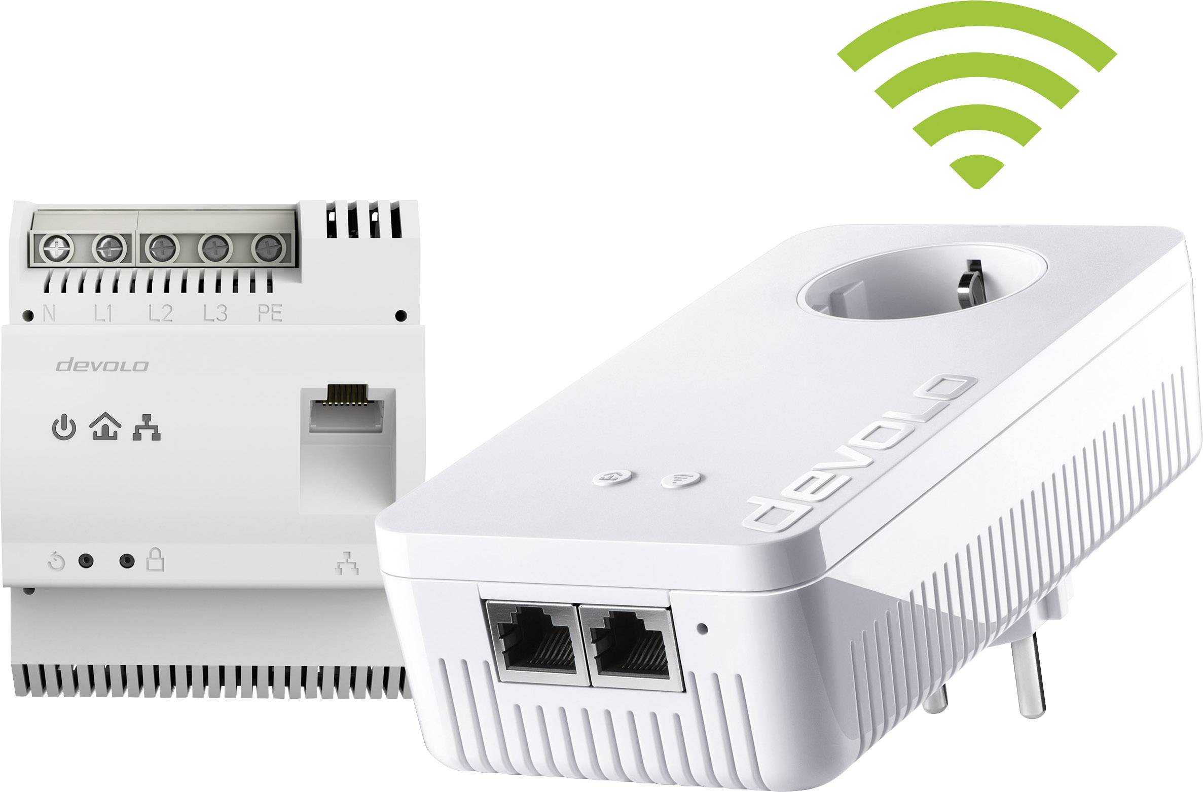 Devolo dLAN 1200+ DINrail WiFi ac Starter Kit Powerline Powerline Wi-Fi starter kit 8244-7