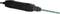 Black electronic sensor with a long, narrow metal electrode, numbered from 0 to 50, for reading measurement values.