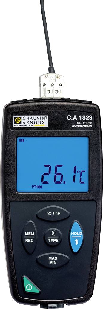 Chauvin Arnoux C.A 1823 Thermometer -100 - 400 °C Sensor type Pt100, Pt1000 Data logger