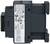 A grey electrical contactor from Schneider Electric, with technical specifications visible on the label, viewed from the side.