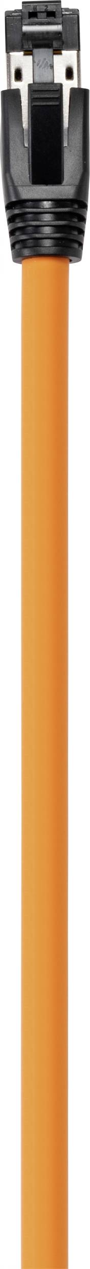 Renkforce RF-4769898 RJ45 Patch cable CAT 8.1 S/FTP 0.30 m Orange gold plated connectors, incl. detent 1 pc(s)-1