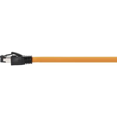 Renkforce RF-4769898 RJ45 Patch cable CAT 8.1 S/FTP 0.30 m Orange gold plated connectors, incl. detent 1 pc(s)-2