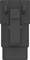 Grey, rectangular plastic component with a centrally positioned, raised click mechanism. Likely a fastening or retaining element.