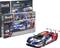 Model kit of a Ford GT Le Mans 2017 by Revell in 1:24 scale with 88 parts. Packaging shows the model car, colours and paintbrushes.
