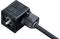 Black power cable with square European plug, suitable for various electrical appliance sockets.
