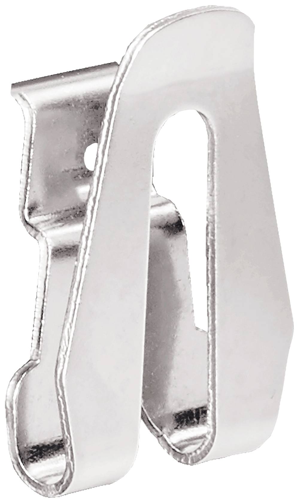 Metal clip in silver.