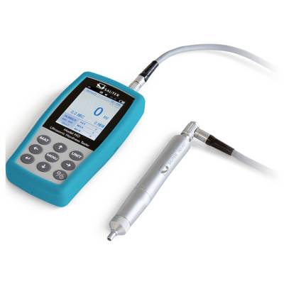 Portable device for measuring material hardness with digital display and connected sensor. Model Sauter HMO.
