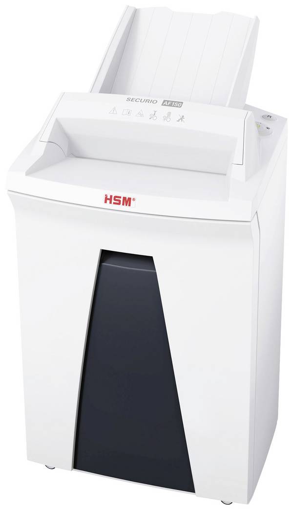 HSM SECURIO AF150 Autofeed Document shredder 10 sheet Particle cut 4.5 x 30 mm P-4 34 l Also shreds CDs, DVDs, Staples, Paper clips, Credit cards
