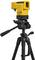 A yellow rotary laser level mounted on a black tripod, used for precise surveying and alignment.