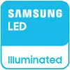 'SAMSUNG LED Illuminated' appears in white text on a blue background.