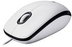 M100 wired USB mouse, 3 buttons, 1000 DPI Optical Tracking, for left and right-handed users, compatible with PC, Mac, laptop, white