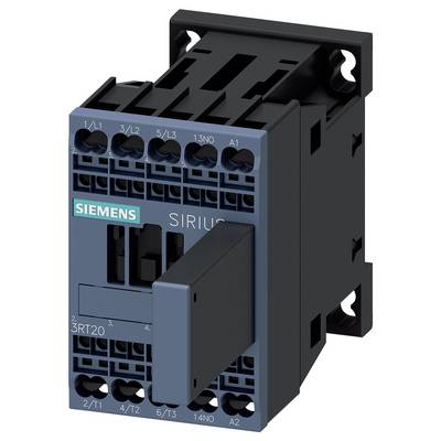 A Siemens SIRIUS contactor in black and blue housing, model number 3RT2025. It is used in control technology.