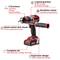 Cordless drill driver with 2-speed gearbox, brushless motor. Functions: Screwdriving, drilling, hammer drilling. Including accessories.