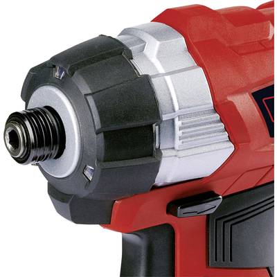Red cordless screwdriver with black handle and rotating head, suitable for DIY tasks and repairs.