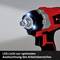Cordless drill with LED light is shown. Below it reads: 'LED light for optimal illumination of the working area'.