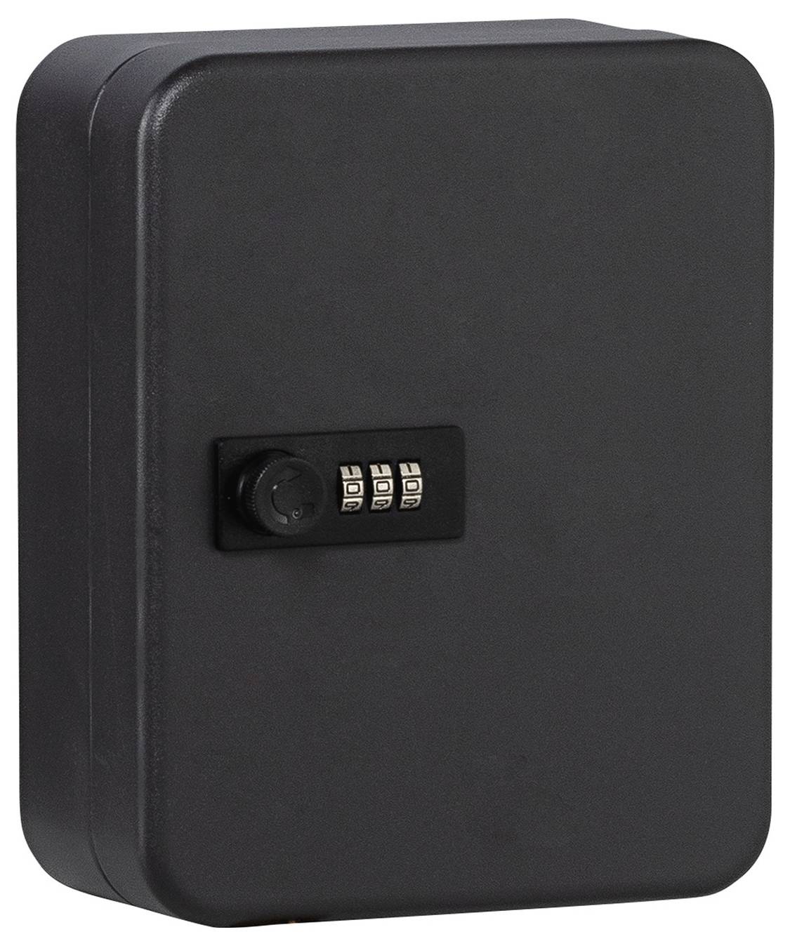 Black safe with numeric lock on the front. Perfect for securely storing small valuables or documents.