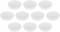 Ten white, round covers inscribed with "magsafe align" arranged in two rows.