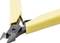 Pliers with yellow handles, opened. The blades are black and marked with 'SPAIN' and '09-16'. Tool for cutting wire or cable.