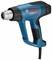 Blue-black Bosch hot air dryer with handle and cable, model number 'GHG 23-66', for professional applications.