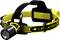 Black and yellow head torch with adjustable strap and LED light, with the 'LED Lenser' brand logo on a yellow stripe.