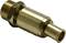 A gold-coloured brass connector or adapter with threading and a smooth connecting surface, likely for industrial applications.