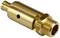 A brass connector with threading and a side bore. Used for pipelines or hose connections in technical applications.