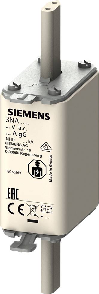 Siemens 3NA3032 Fuse holder inset Fuse size = 0 125 A 500 V 1 pc(s)