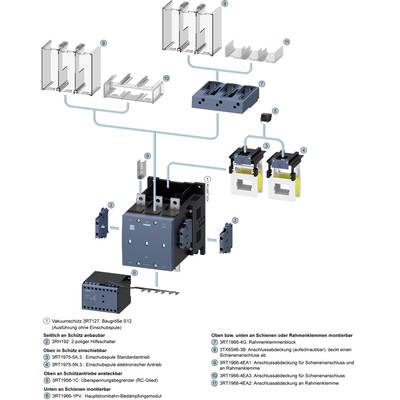 'Switchgear Diagram: Representation of a switching system with components and connections, including descriptions for assembly and connection.'