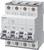 A four-pole load switch with toggle switches, brand logo visible in the top left. Primarily used in electrical switchboards.