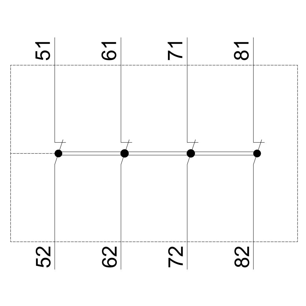 A technical drawing shows four rectangular fields stacked on top of each other, separated by lines, with numbers ranging from 51 to 82.