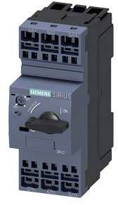 A Siemens electrical switch with a rotary handle and 'ON' marking. Suitable for industrial applications for machine control.