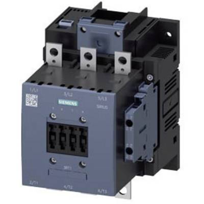 A black and grey industrial electric switch by Siemens, Sirius model, with multiple connection terminals on the top and side.
