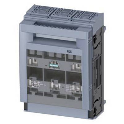 Grey Siemens electrical circuit breaker in a rectangular shape, with multiple connections and a distinctive upper ventilation grille.