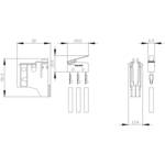 Cover frame support for system cover frame, for size NH1, NH2, NH3, accessories for ...