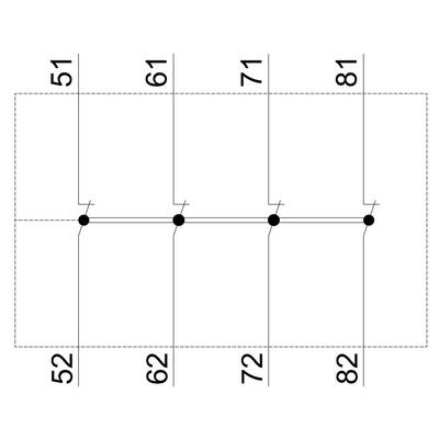 'Diagram with vertical lines and points at 52, 62, 72, 82. Lines show numbers 51, 61, 71, 81 above the points.'