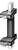 A black and silver electrical fuse holder in vertical orientation, suitable for industrial applications.