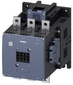 A Siemens electrical contactor in a rectangular housing, with multiple connection terminals and labels on the front face.