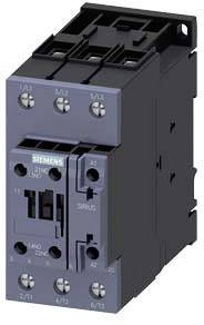 A Siemens electrical contactor, model 3RT1016, with multiple connections, suitable for controlling electrical circuits in machinery.